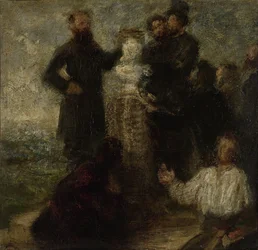 Skizze für die Hommage an Delacroix