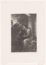 Lohengrin und Elsa umarmen sich in der Brautsuite