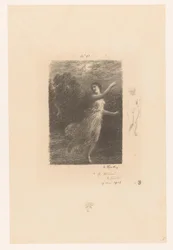 Nymphe flieht vor Satyr