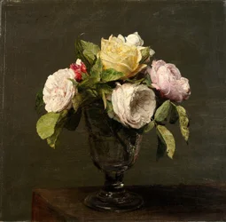 Rosen in einem Weinglas, 1873