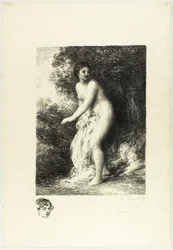 Stehender Badender, zweite Platte