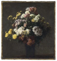 Vase mit Chrysanthemen