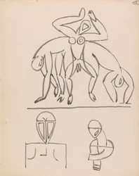 Neun Figurenstudien