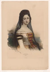 Frau in spanischer Tracht (Xérès, Spanien) (Frauen in Tracht)