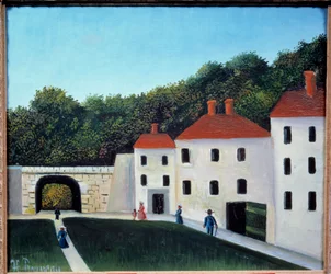 Spaziergänger in einem Park