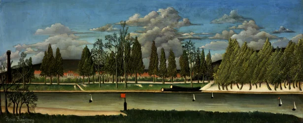 Landschaft mit Baumstämmen, ca. 1887