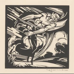 Frau und der Wind