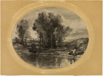 Figuren an einem Teich