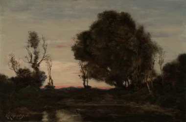 Landschaft in der Dämmerung
