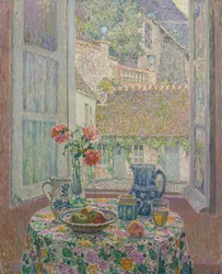 Tisch mit Blick auf den Innenhof, 1926