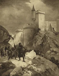 König Richard I. von England bei der Belagerung von Chalus, 1199
