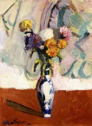 Chrysanthemen in einer chinesischen Vase