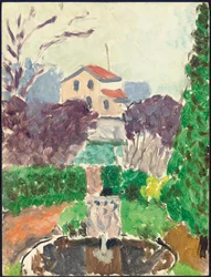 Garten des Künstlers in Issy-les-Moulineaux, um 1918