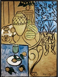 Innenraum, Gelb und Blau
