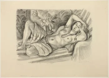 Odaliske mit Magnolie