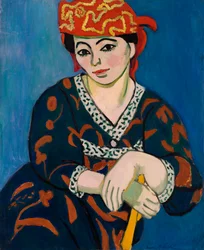 Rotes Madras-Kopftuch