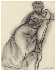 Sitzende Frau