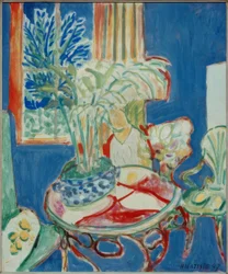 Kleines Interieur in Blau