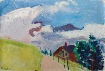 Schweizer Landschaft (Route von Chezieres nach Villars)