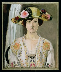 Frau mit Hut