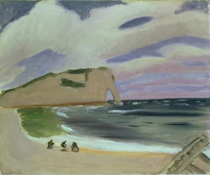 Frauen am Strand, Etretat