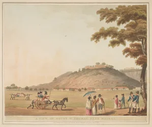 Ansicht des Mount St. Thomas, nahe Madras, nach James Hunter