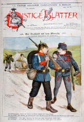 Eine Karikatur der Dreierallianz in der Zeitschrift Lustige Blätter, 1893