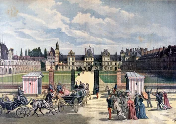 Ankunft des Präsidenten der Republik, Schloss Fontainebleau, 1892