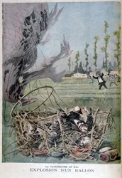 Ballonexplosion in Hal, Belgien, 1895