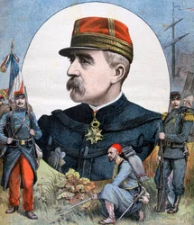 General Jacques Duchesne, Kommandeur der französischen Expeditionsstreitkräfte nach Madagaskar, 1894