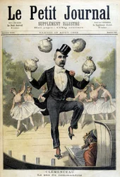 Georges Clemenceau jongliert mit den Pfund Sterling - in „Le Petite Journal“ vom 19.08.1893