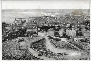 Marseille im Jahr 1894 - Zeichnung von Henri Meyer