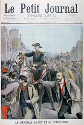 Paul Déroulède ergreift General Rogets Zügel, Paris, 1899