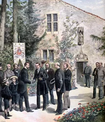 Der Großherzog Konstantin von Russland besucht das Haus von Jeanne d