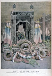 Der Tod von Louis Pasteur, französischer Chemiker, 1895
