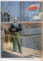 Die neue Flagge der russischen Marine, 1898
