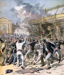 Der Aufstand in Bordeaux, Aquitanien, 1891