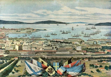 Blick auf den Hafen von Toulon