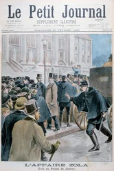 Émile Zola Affäre, zum Palais de Justice gebracht, Paris, 1898