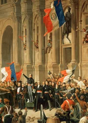 Revolution von 1848: Der Dichter Alphonse de Lamartine lehnt die rote Fahne der extremen Linken ab