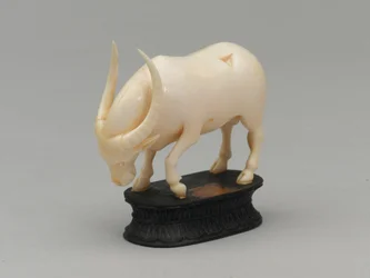 Schwarzer Läufer, Schachfigur, Indien, ca. 1820