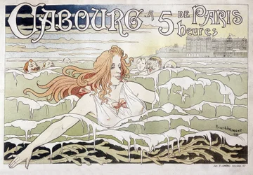 Cabourg à 5 h de Paris - Werbeplakat von Privat Livemont