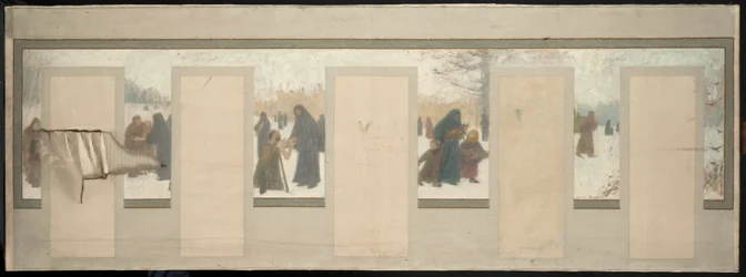 Skizze für das Rathaus von Bagnolet: Winterlandschaft