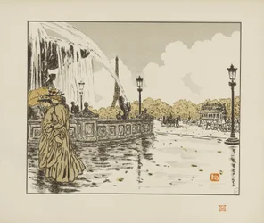 Vom Place de la Concorde aus [Die sechsunddreißig Ansichten des Eiffelturms]