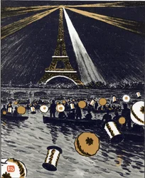Feierlichkeiten an der Seine, 14. Juli (aus Sechsunddreißig Ansichten des Eiffelturms)