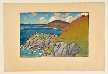 [Landschaft mit bretonischen Klippen]