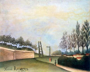 Blick auf die Befestigungen links vom Tor von Vanves, 1909