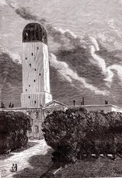 Cambridge-Observatorium, "Von der Erde zum Mond" von Jules Verne