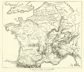 Länder der Gallier zur Zeit von Julius Caesar (Stich)