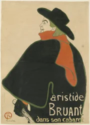 Aristide Bruant, in seinem Kabarett